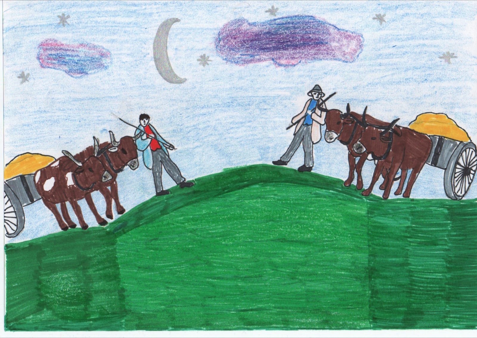 Growing up with Values from Storytelling - Romania - April 20 - Month of Sharing - Drawings about the story