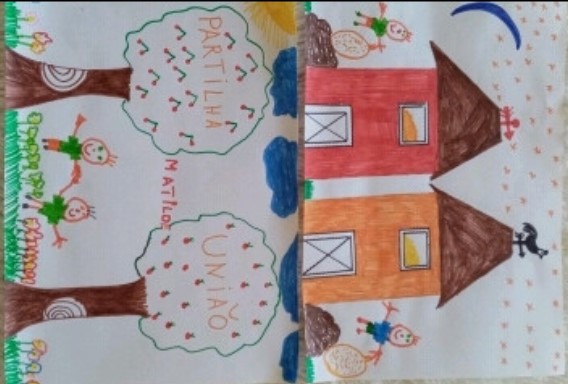 Growing up with Values from Storytelling - Portugal - April 20 - Month of Sharing - Drawings